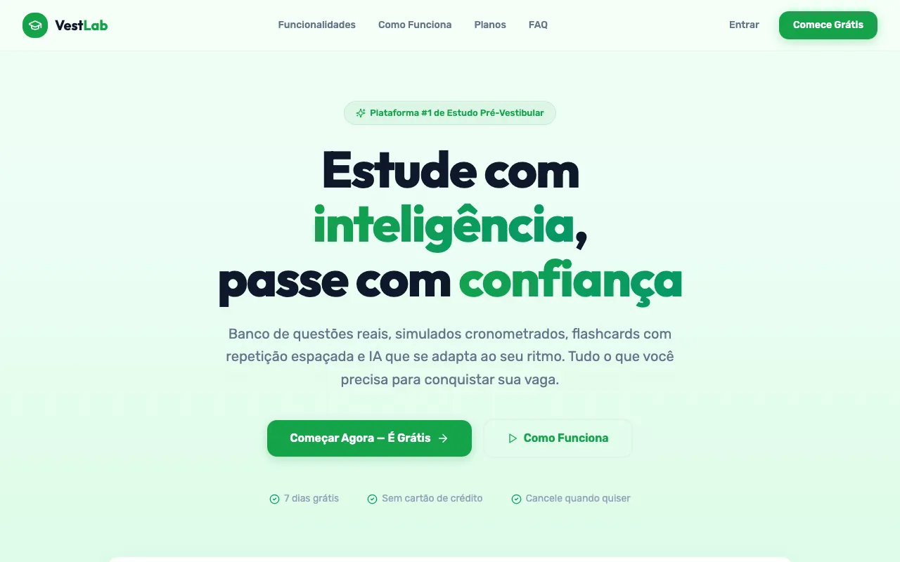 Site VestLab criado pela NaVittrine